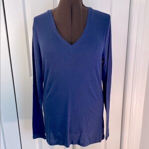 Old Navy Tall or Tunic Length Women’s Navy Long Sleeve V-Neck T-Shirt, XL Tall